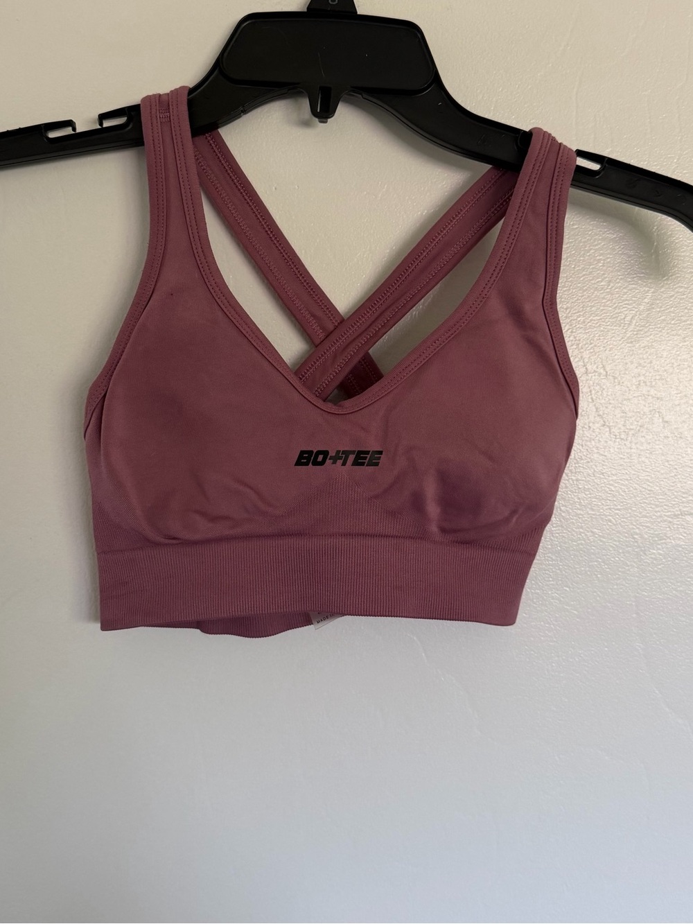 BO+TEE Mauve Crossback Seamless Sports Bra
